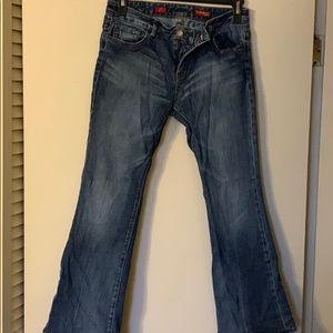 Express Mia boot leg jeans size 8S.